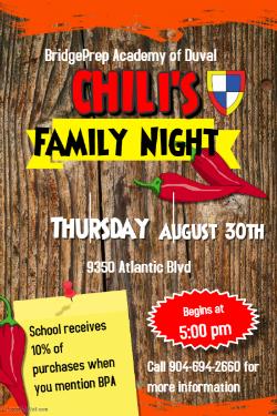 Family Night - 8/30/18